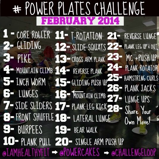 power plates challenge calendar