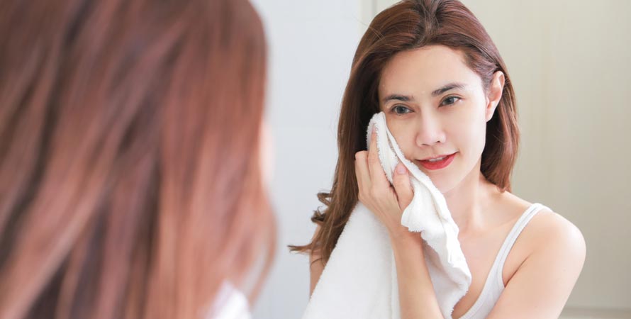 Blot your Face With a Towel