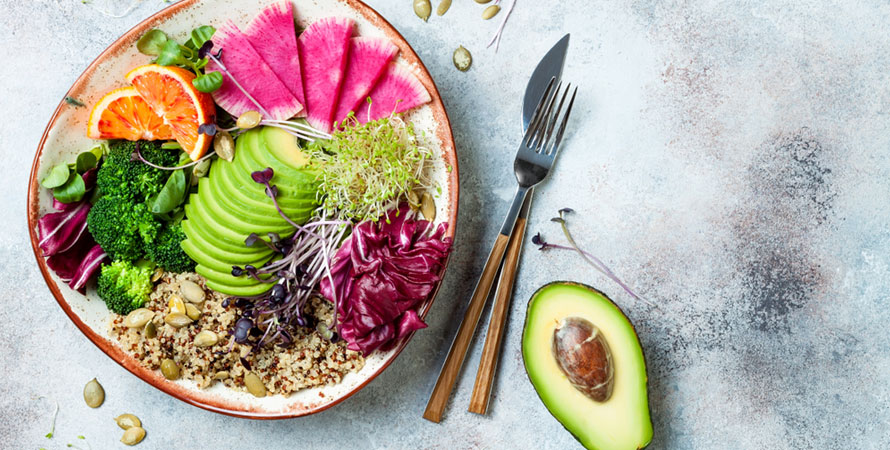 Well-balanced plant-based diet