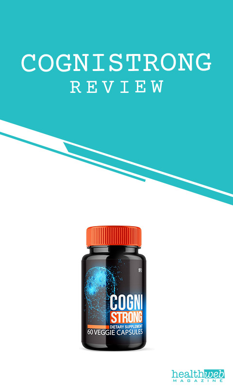 CogniStrong Review supplement bottle for brain health support, memory improvement, and cognitive function enhancement