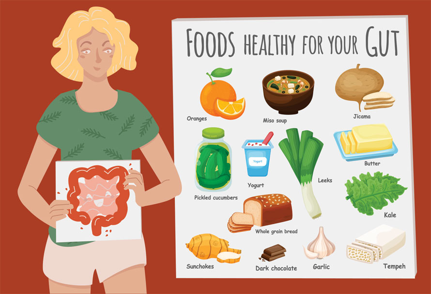 Gut health healthy food