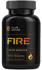 Clubhouse Fire Libido Booster Review – Male Performance Support Supplement Bottle