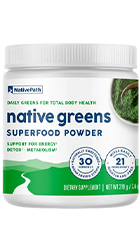 Native Greens Bottle – Whole-Food Super Greens Supplement