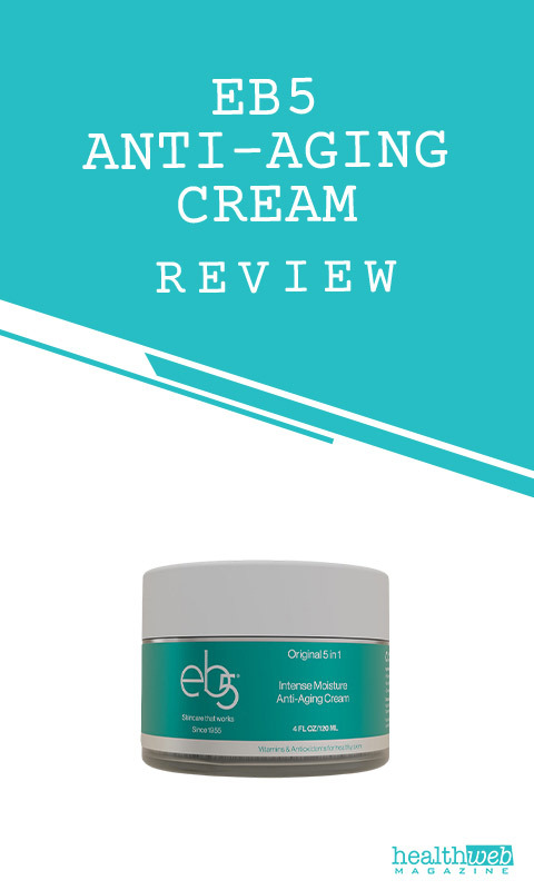 eb5 Anti-Aging Cream Review image showing the moisturizing face cream bottle, designed to support elasticity and reduce visible signs of aging.