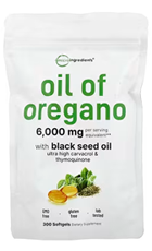 Oil of Oregano with Black Seed Oil Review – Herbal Immune Support Supplement Bottle