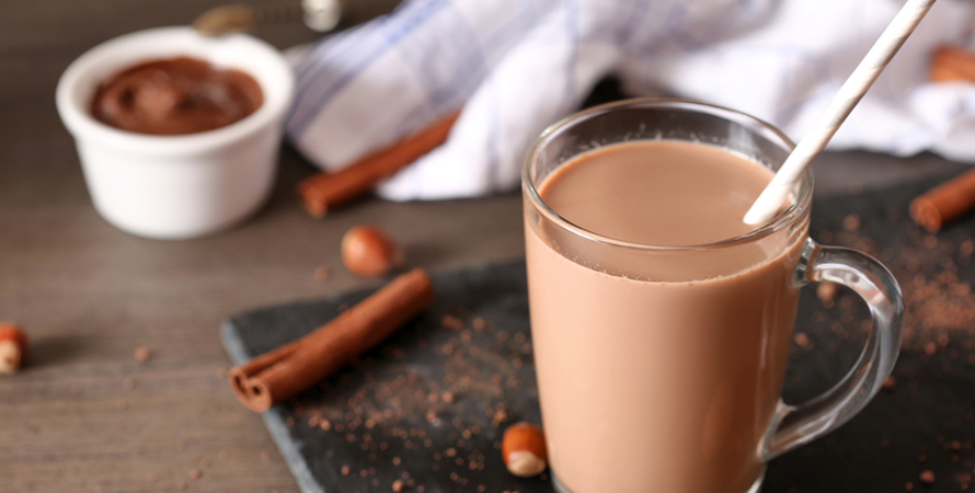 Drinking milk chocolate